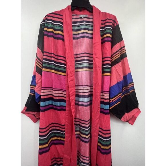 Anthropologie Conditions Apply One Size Striped Colorful Open Front - Picture 3 of 8